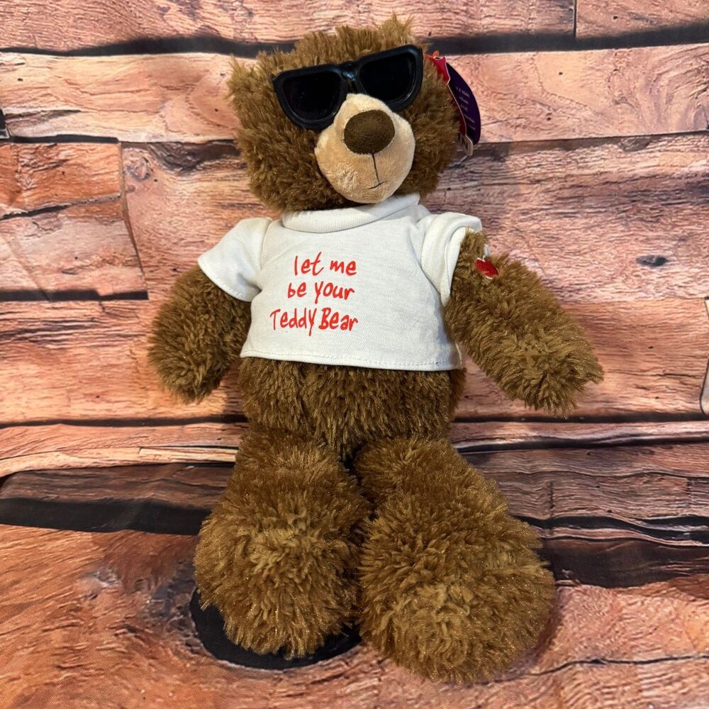 First & Main Fabeo Teddy Bear Sunglasses "Let Me Be Your Teddy Bear" 12" Plush